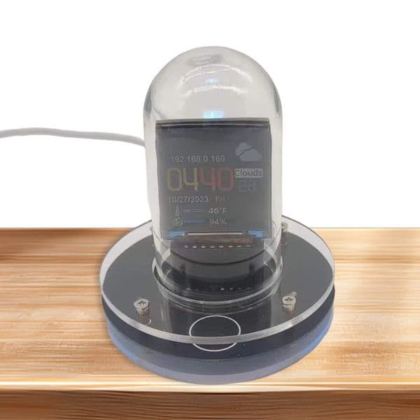 Smart WiFi Glow Tube Clock Weather Station Multi-Function Glow Tube Clock Decorative Digital Desktop Decoration for Home Office