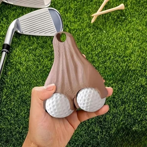 Golf Ball Sac Holder Keychain 3D Printed Fun Testicular Bag Bracket Portable Anti Loss Double Ball Small Waist Bag Cover 250709