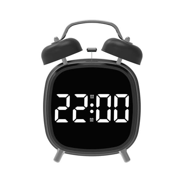 Creative High Volume Metal LED Alarm Clock GH8032 4 Inch LED Display Digital Twin Bell Ringing Clock For Home And Office Bedside