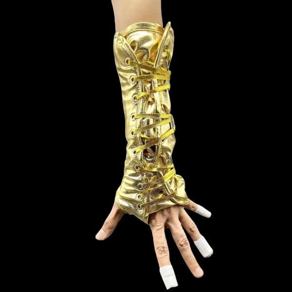 Rare Michael Jackson Black and White Vocal Concert Golden Armbrace Glove Punk Perfromance Party Celebrate fingerless gloves