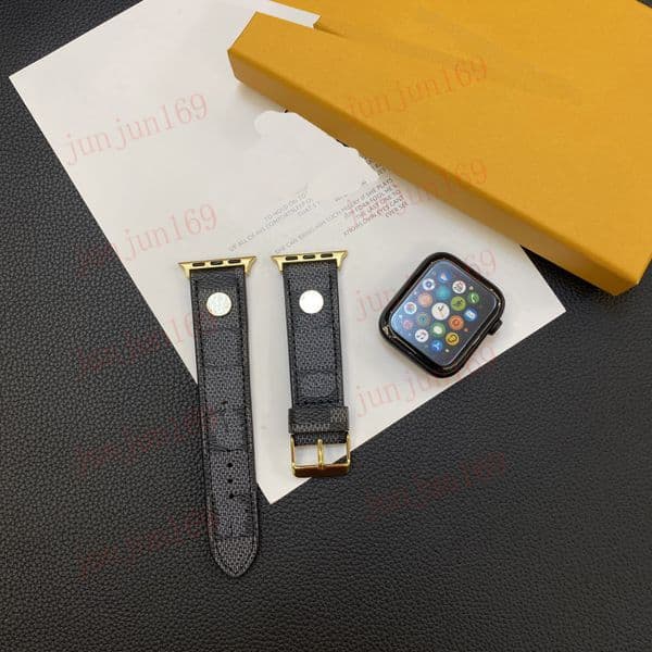 Designer Apple Watch Band Leather Watch Strap For Apple Watch Series 9 3 4 5 SE 6 7 38mm 40mm 41mm 49mm 42MM 44mm 45MM iWatch Band