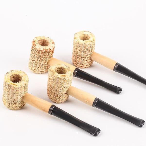 Smoking Pipes Large corn pipe, natural corn cob, welcome guests, new corn pipe, straight curved style