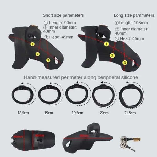 Exclusive new model Silicone Chastity Cage Male Cock Lock With 5 Penis Rings Sex Toys For Sissy Mens Femboy Stretcher BDSM Gay Er