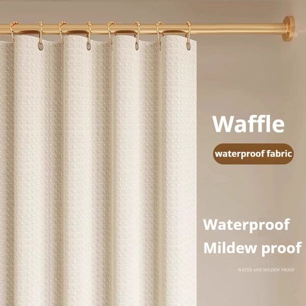 Shower Curtain Waterproof Mildew-proof with 12 Hooks Modern Shower Plant Printed Curtain Set For Bathroom Bathroom