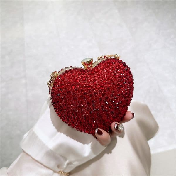 Womens Elegant Evening Mini Handbag with Diamonds - Stylish Acrylic Crossbody for Cosmetics