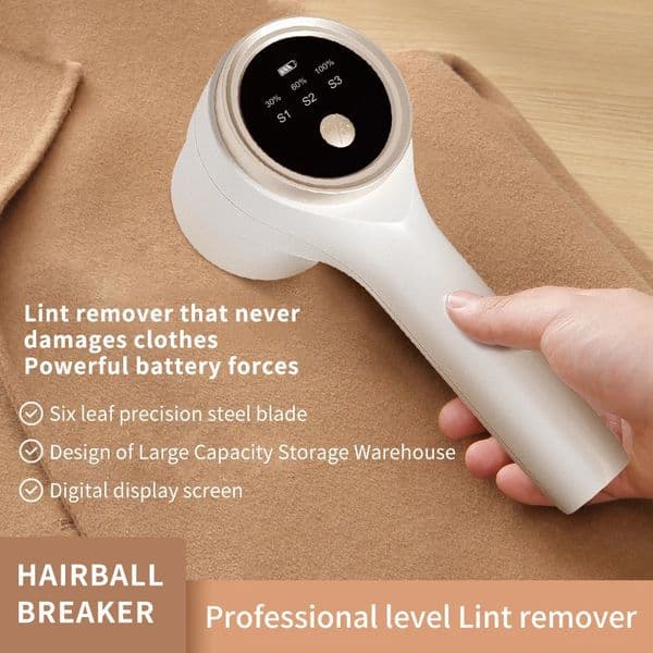 Lint Remover for Clothing Electric Pellet Fluff Remover Rechargeable Portable Fabric HairBall Shaver Removes Lint from Clothes 250707
