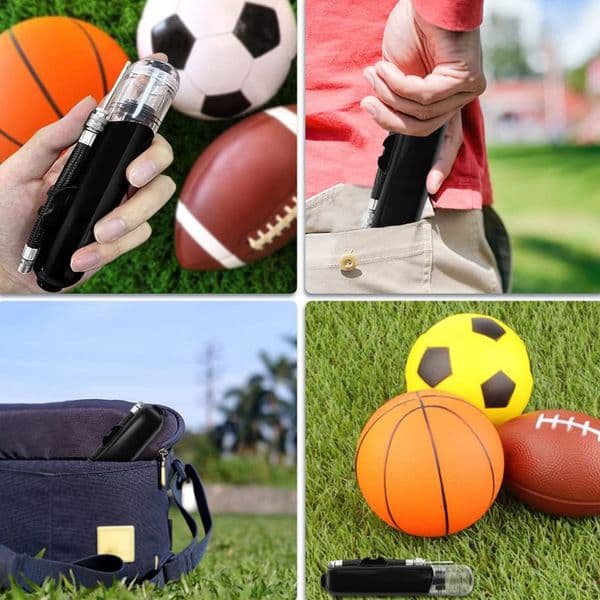 Basketball Ball Pump Air Pump,For Sports Balls With 10Pcs Needles & 2Pcs Nozzles,For Soccer Volleyball Football Balloon