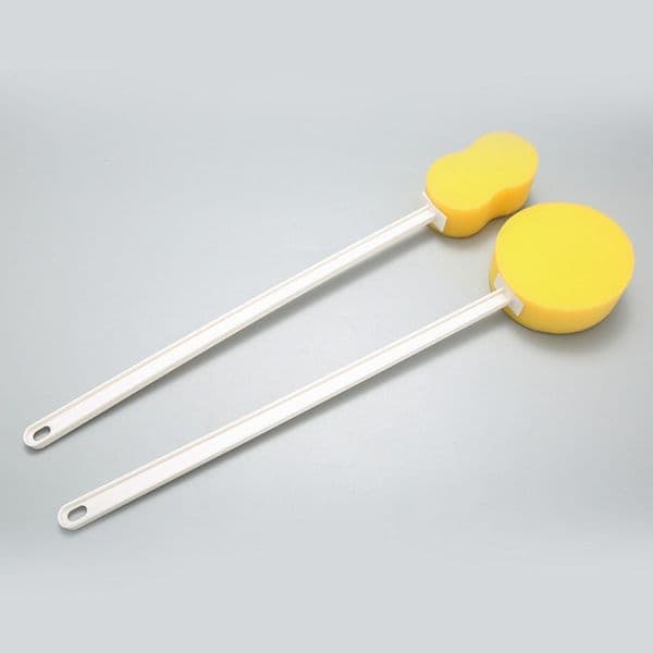 Durable Long Handled Bath Sponge Lightweight Back Scrubber Body Wash Brush Soft Exfoliating Tool Back Washer