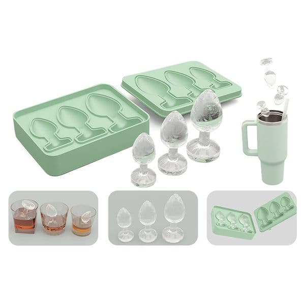 Funny Ice Block Mold Plug Shaped Ice Molds Silicone Ice Tray Mould Reusable Food Grade Ice Maker with Lids for Summer Juice Wine