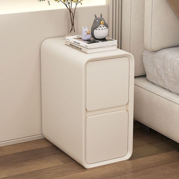 Bedside Table High-end Bedroom Storage Simple Modern Narrow Solid Wood Light Luxury Cabinet Mini Side Cabinet Home Furniture