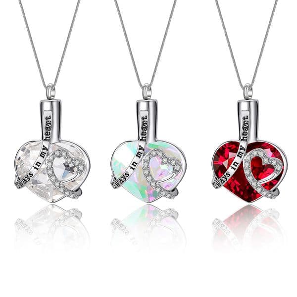 Dropship Amerixun Cremation Jewelry Always in my heart Keepsake Urn Necklace Jewelry For Ashes