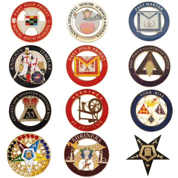 Freemason Masonic Car Emblem Stickers Metal KNIGHTS TEMPLAR Past Master HIGH PRIEST YORK RITETPersonality Knight Badge Business