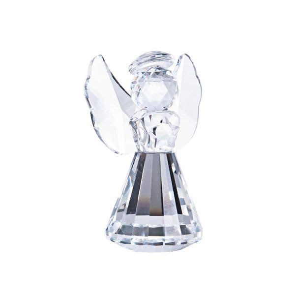 LONGWIN 3.2Inch Clear Crystal Angel Figurine Collectible Paperweight Glass Guardian Angel Statue Ornament Wedding Gift For Women