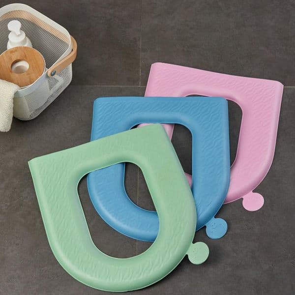 EVA Waterproof Toilet Top Seat Cushion Bathroom Washable Bidet Pad O-shape Mat Toilet Toilet Seat Cushion Cover Closestool V0E4