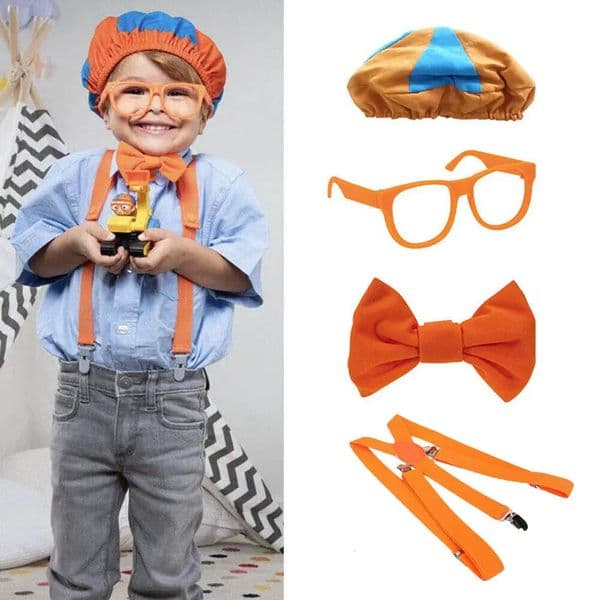Be Like Engineer Dress Up Role Play Costume Hat Glasses Suspenders Bow Tie Cosplay Home Party Accessories 250709