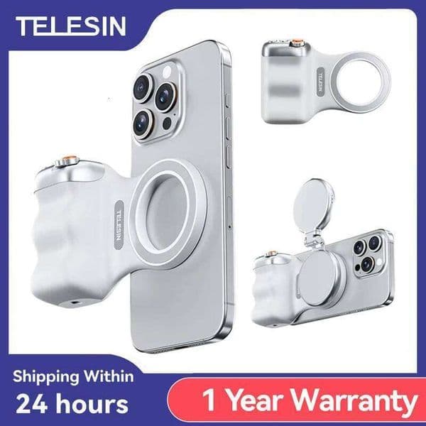 TELESIN Magnetic Camera Shoot Hand Grip Holder Shooting Aid Remote Control Handle For Iphone HUAWEI SAMSUNG Phone