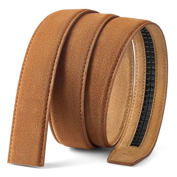 Mens Automatic Belt Replacement Belt Suede Leather Belt 3.5cm Genuine Leather Belt without Buckle For 3.8-4cm Buckle 250708