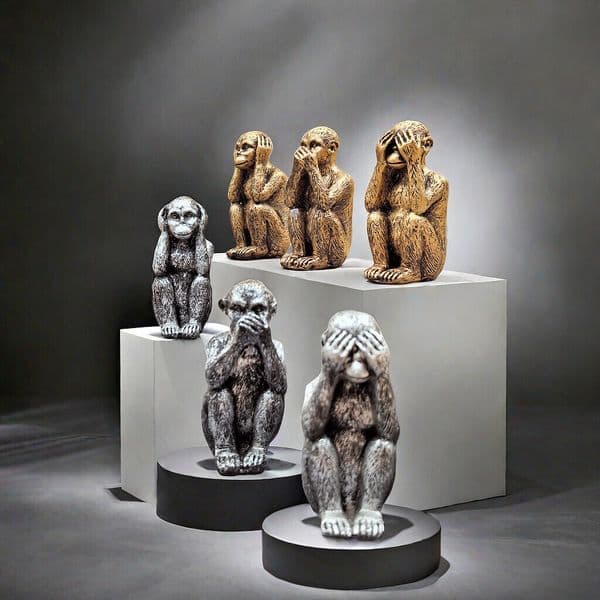 Luxury Designer Decor The New Model Listen, Look, Doesn't Say, Prutz Desktop Creative Three No room Monkey Crafts Home Decoration For