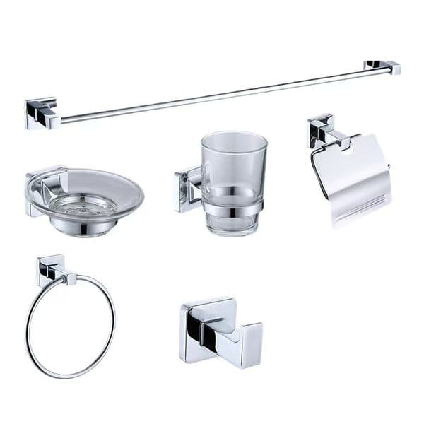 New bathroom towel rack set wall-mounted bathroom paper towel holder bathroom hardware pendant set wholesale