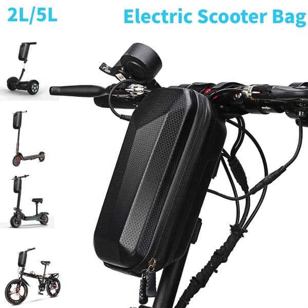 2L /5L Electric Scooter Front Bag Waterproof Folding EVA Hard Shell Bags Bicycle Handlebar Hanging Bag Storage Accessories