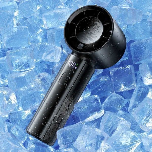 Tsaldsky Portable Handheld Fan 3000mAh Battery Operated Cooling Fan 5 Speed Adjustable Small Desktop Fan with Digital Display XJ250710
