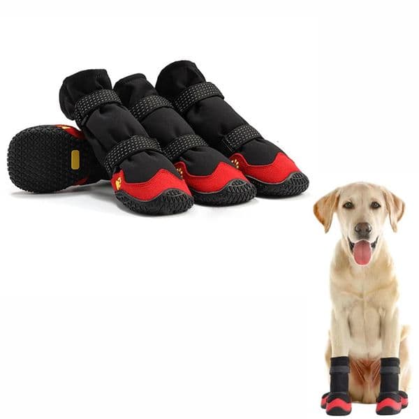 Walk 4 Pcs Dog Shoes Waterproof Small Large Breeds Dog Shoes Breathable Reflective Tape Dogs Walking Non Slip Pet Product 250709BJ