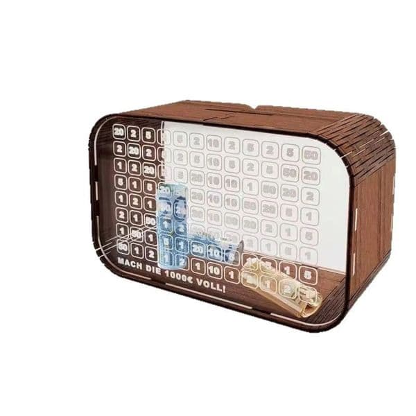 Money Box with Counter Money Saving Box Cash Vault Retro Style Wooden Piggy Bank Handmade Saving Money Goal for Child Adult 250707