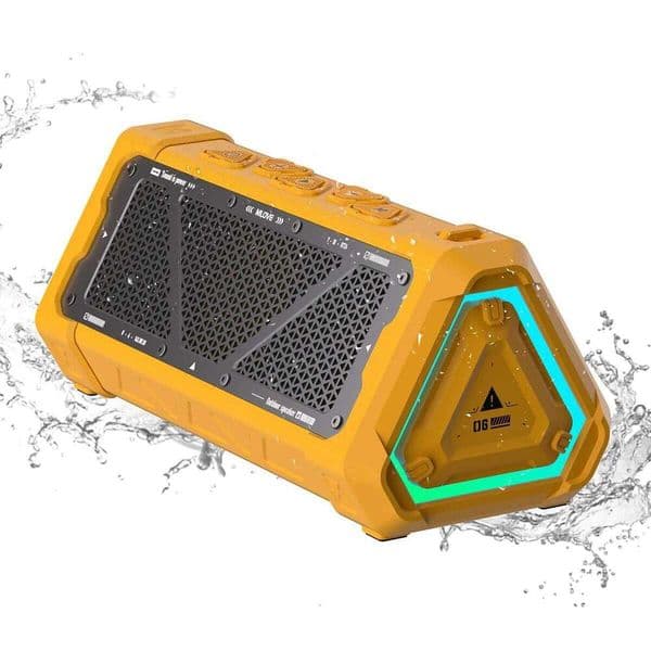MLOVE P3 Outdoor Speaker, 40W Output Power Bluetooth 5.3 Speaker ,Stereo Sound IPX7 Waterproof,Micro SD Card,RGB Light