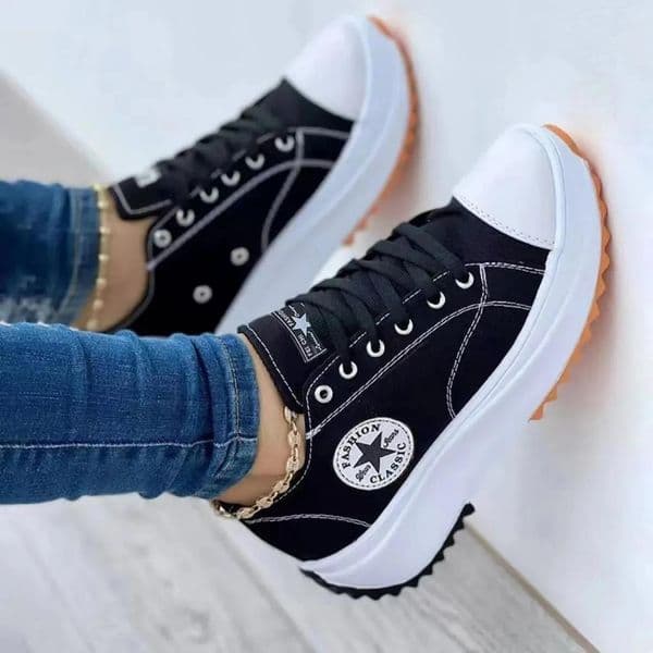 Free Shipping Designer shoes Casual for Women Sports Comfortable Breathable Ladies Outdoor Shoes Lace Black Sneaker