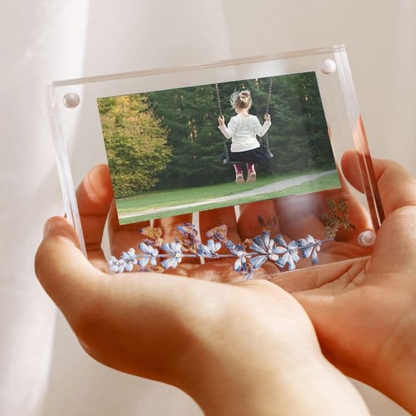 Acrylic Clear Photo Frame Nordic Style Picture Frame Creative Crystal Photo Frame Desktop Ornament Office Home Wedding Decor