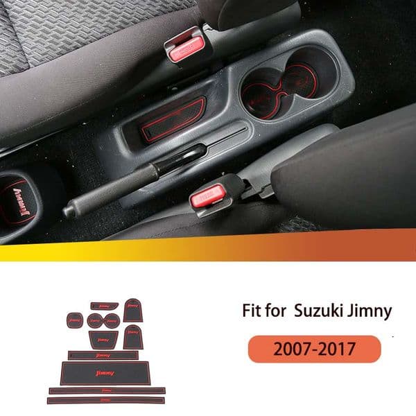 Car Gate Slot Cushion Cup Mat Rubber for Suzuki Jimny Interior Accessories