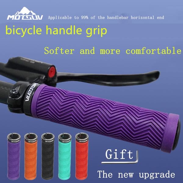 MOTSUV Bicycle Grips MTB Handbar Grip Rubber Non-slip Lock Ring Cycling Anti Slip and Shockproof Mountain Bike Accessory NEW HOT
