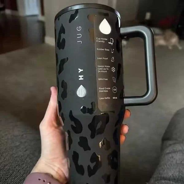 Traveler 32OZ tumbler Straw Lid Stainless Steel Vacuum Insulated Car Mug Double Wall Thermal Iced Travel M250710