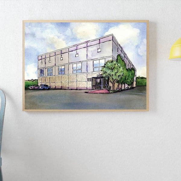 The Office - Pam's Dunder Mifflin Building Pam Beesly Halpert Art Poster Canvas Painting Wall Prints Picture for Room Home Decor