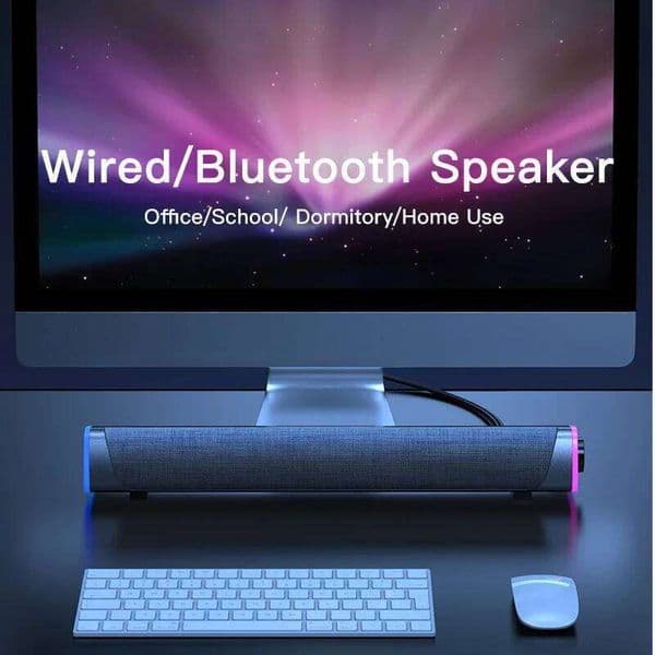 4D Computer Bar Stereo Sound Subwoofer Bluetooth Speaker For Book Laptop Notebook PC Music Player Wired Loudspeaker
