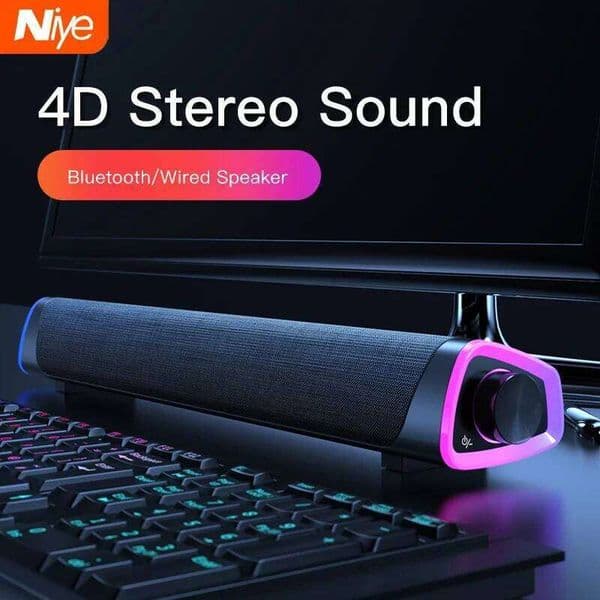 4D Computer Bar Stereo Sound Subwoofer Bluetooth Speaker For book Laptop Notebook PC Music Player Wired Loudspeaker