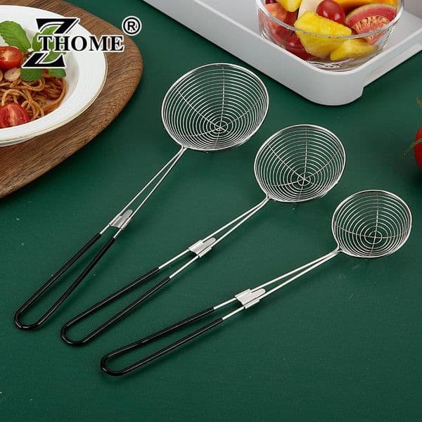 Stainless Steel Colander Sieve,Wire Skimmer Spoon With Handle For Hot Pot Eating Soup Draining Fried Pork Balls Food