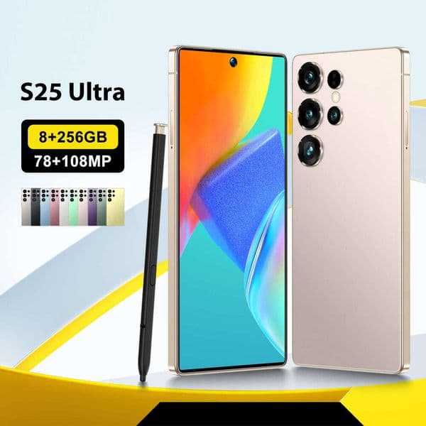 i15 i16 5G Mobile Phone S25 Ultra Actual 7.2 Inch 16mp+26mp Android 12 Octa-Core True 4G (4+64)