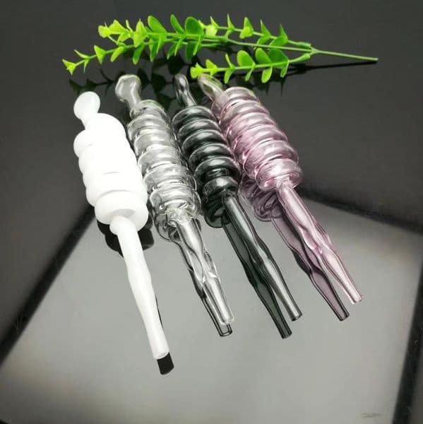 Color multi helix smoke pot Wholesale Glass bongs Oil Burner Glass Water Pipe Oil Rigs Smoking, Oil.
