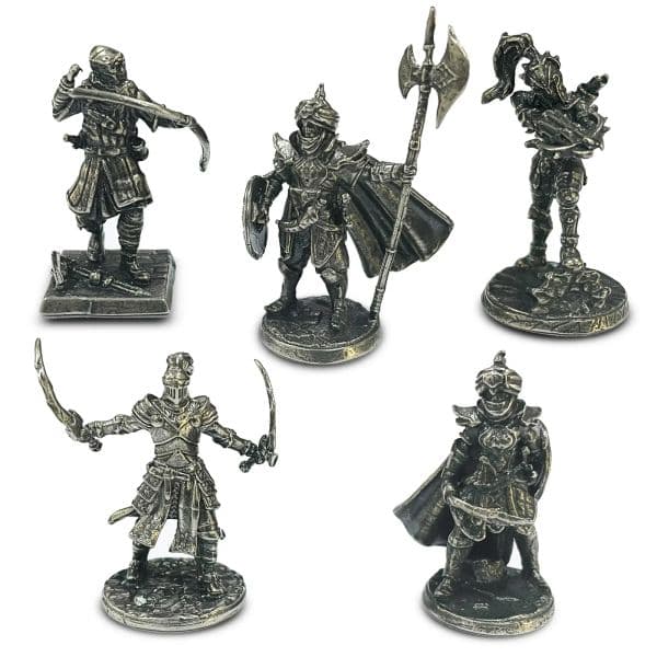 White Copper Metal Warrior Arab Knight Soldier Model Miniature Figurines Board Pieces Car Decoration Gift Decorative Figurines