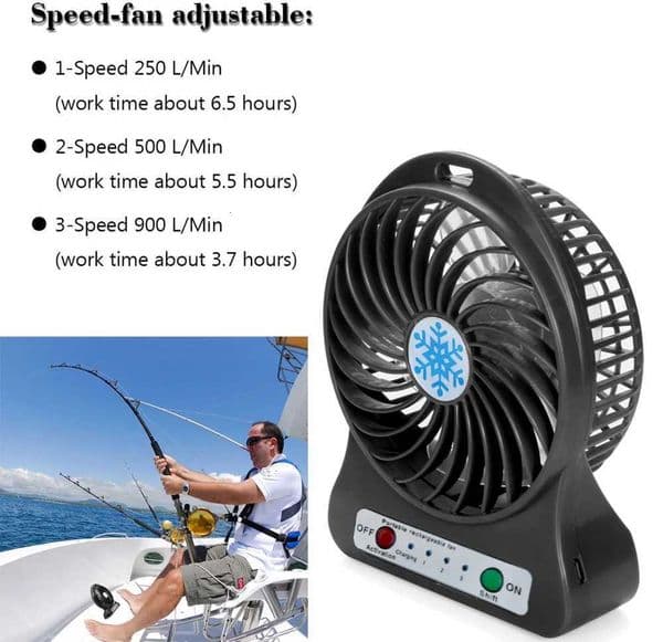 Portable Rechargeable Led Light Fan Cooler Mini Desk Usb 18650 Battery Fan Hand Fan Rechargeable Mini Fan Rechargeable Mini Fan XJ250710