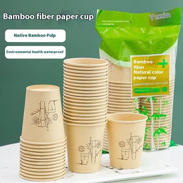 100% Biodegradable 50 Pcs Disposable Soup Bowls Paper Bowls for Hot Soups Appetizers Household Food Containers Kitchen Storage