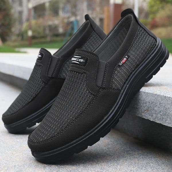 Mens Fashionable Solid Woven Knitted Running Shoes - Lightweight Breathable and Non-Slip - Perfect Sports Shoes for Outdoor Ad 250707