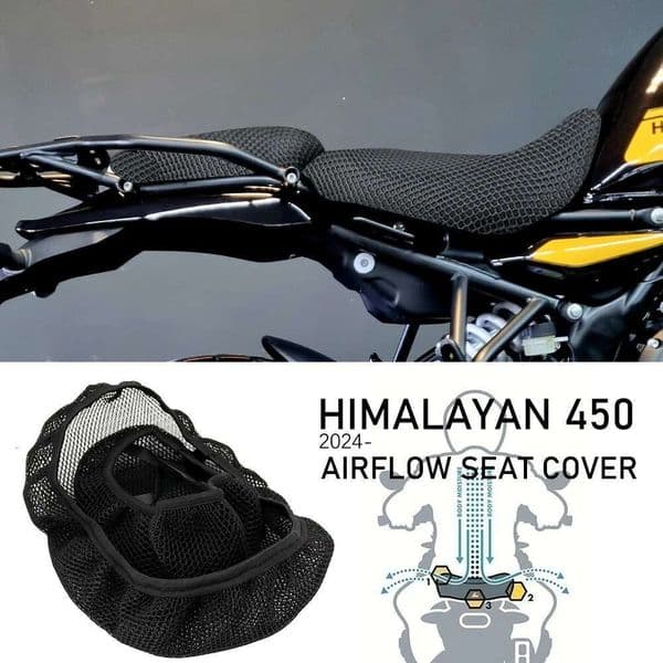 Motorcycle Cover For Royal Enfield Himalayan 450 2024- Protect Cushion 3D Airflow Seat Covers