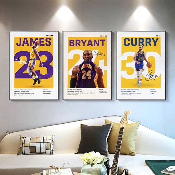 Famous Basketball Player Sports Posters and Prints Canvas Printing Modern Wall Art Picture for Living Room Home Decoration