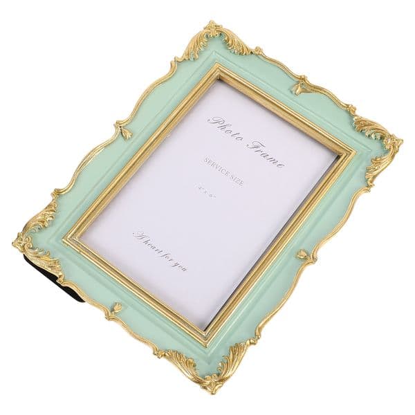 Resin Glass Vintage Photo Frame Retro Picture Holder Home Decor Wedding Gift Frame Portrait Display Artistic Keepsake Storage