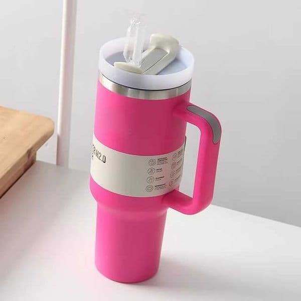 40oz FlowState Stainless Steel Vacuum Insulated Tumbler with Handle Lid Straw for Cold Warm Water Iced Coffee Mug Thermal Cup X2507111