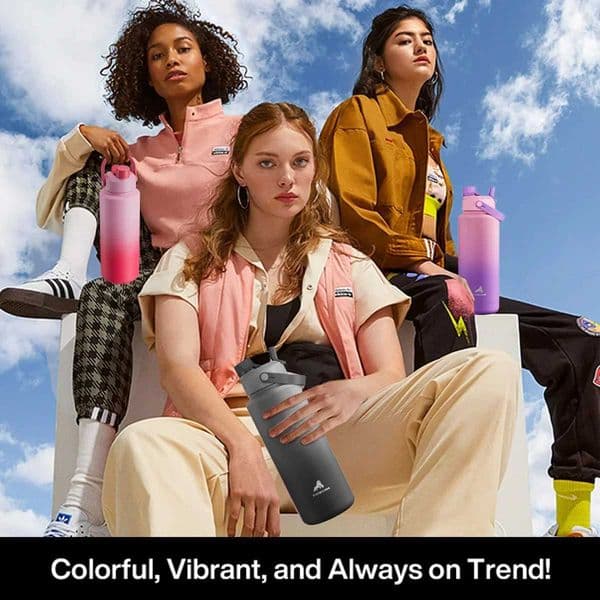 40oz Double Mouthed Large Capacity Stainless Steel Thermos Sports Cup Portable Vacuum Leak Proof Mountaineering Cup X2507111
