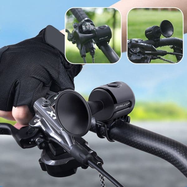 Bicycle Electronic Horn Loud Warning Sound CR2032 Battery 120dB IPX4 Waterproof Suitable for Road and Mountain Bike