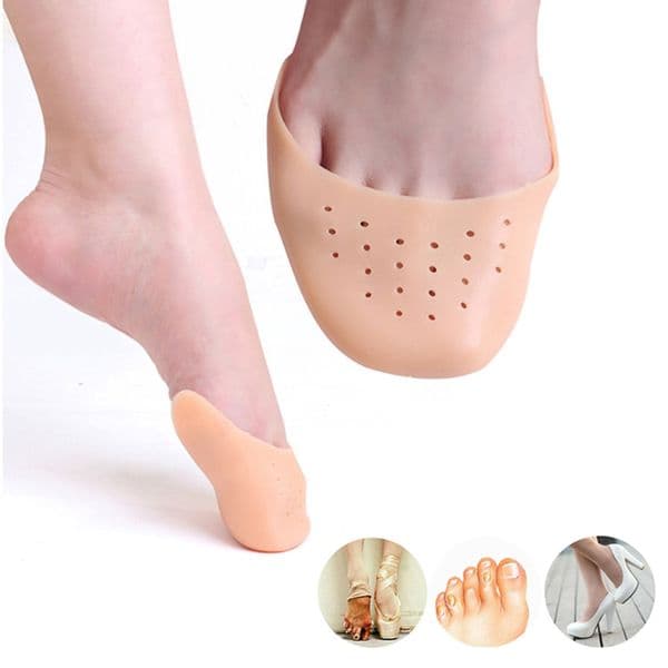 1-2pcs Silicone Toe Pads Toe Protector Shoes Soft Forefoot Breathable Toe Caps Ballet Cushions Metatarsal Covers High Heel Shoes